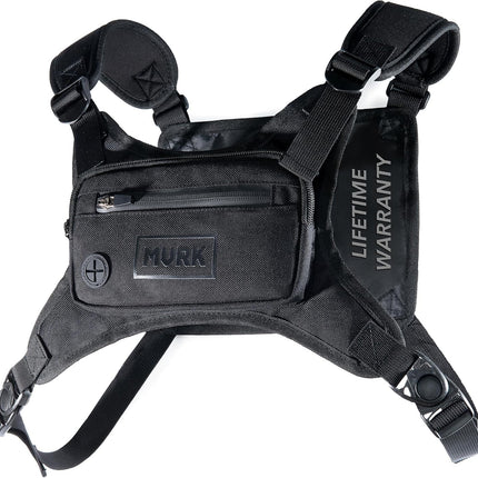 Water Resistant Running Vest Chest Pack, Phone Holder for Running, Lightweight Training Pack with Reflective Detail