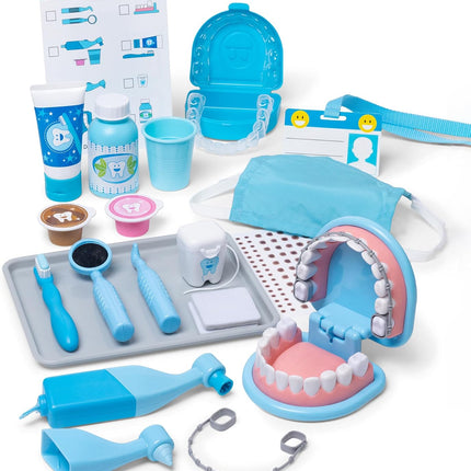 Melissa & Doug Super Smile Dentist Play Set, 25-Piece Dentist Kit with Oversized Teeth, Large Tools & Accessories, Kids Toys for Girls & Boys 3+