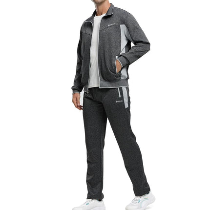 Men'S Tracksuits Sweatsuits for Men Sweat Track Suits 2 Piece Casual Athletic Jogging Warm up Full Zip Sets