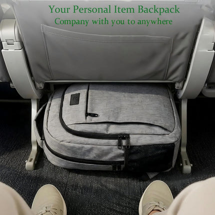Travel Laptop Backpack, Business anti Theft Slim Sturdy Laptops Backpack Personal Item Bag, Water Resistant College School Computer Bag Gift for Men & Women Fits 15.6 Inch Notebook, Grey