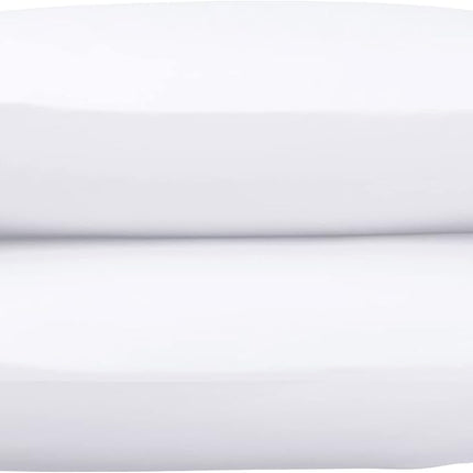 400 Thread Count Cotton Pillowcases, Standard, 30" L X 20" W, White - Set of 2, Pillows Not Included