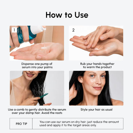 Hair Oil for Frizzy Hair with Argan Oil, Keratin & Biotin – Hair Serum for Dry and Curly Hair Gloss – Frizz Control Hair Care Products for Women – Aceite Para El Cabello – Keratin Hair Treatment