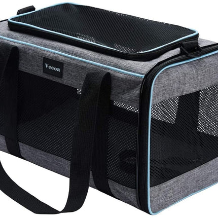 17.5X11X11 Inches Cat, Dog Carrier for Pets up to 16 Lbs, Soft-Sided Cat Bag Animal Carriers Travel Puppy Carry as a Toy of Fabric Pet Home