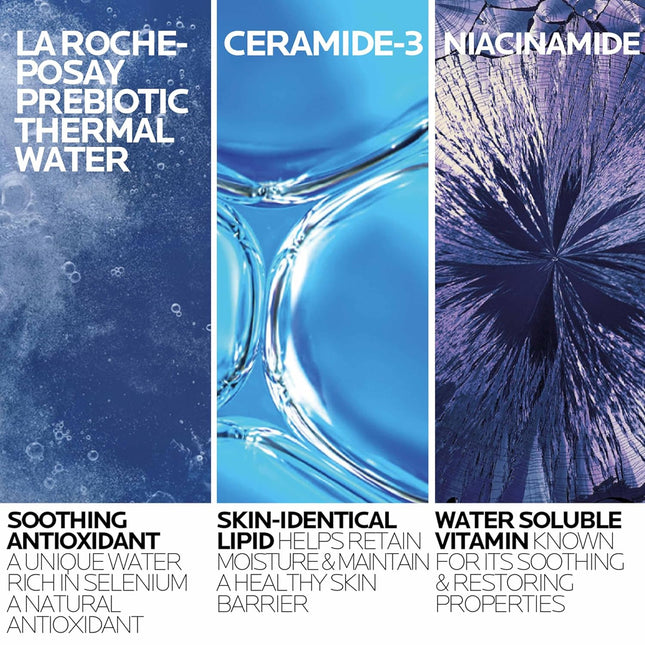 La Roche-Posay Toleriane Hydrating Gentle Facial Cleanser – Fragrance-Free Face Wash with Niacinamide & Ceramides, Moisturizing Cleanser for Sensitive Normal to Dry Skin