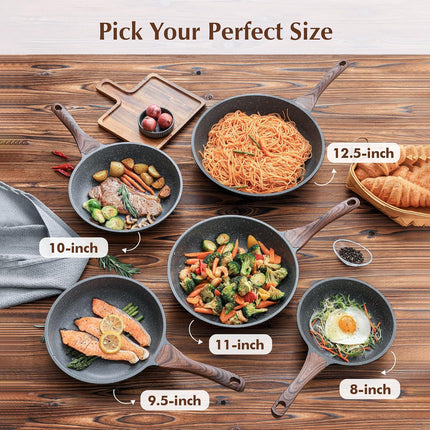 SENSARTE Nonstick Frying Pan – 9.5-Inch Swiss Granite-Coated Omelet Skillet
