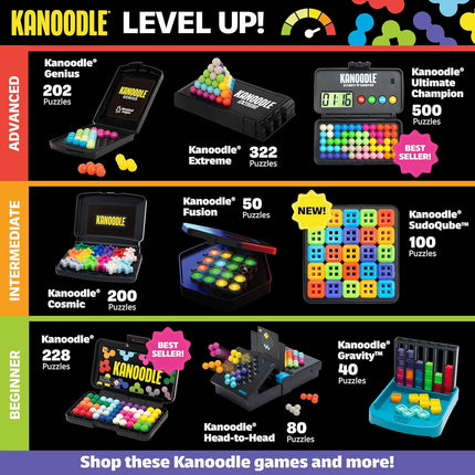 Educational Insights Kanoodle Brain Teaser Puzzle Game – 2D & 3D Logic Puzzles with 12 Pieces & Carrying Case, Ages 7+