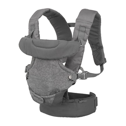 Flip 4-In-1 Convertible Baby Carrier, Adjustable, Ergonomic Babywearing, Registry Essential, Baby Carrier for Newborn to Toddler, Gray