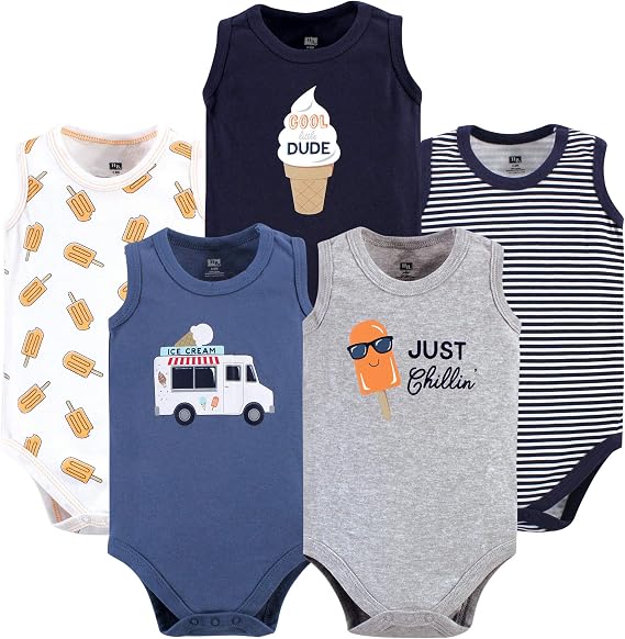 Hudson Baby Unisex Cotton Sleeveless Bodysuits – Baby One-Piece Clothing Set
