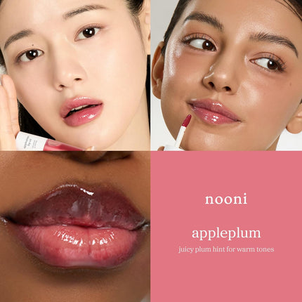 Korean Lip Oil - Appleplum | Long-Lasting, Moisturizing, Plumping, Revitalizing for Dry Lips, Waterproof, No Peel Off, Korean Tint, Hydrating Lip Stain, Nourishing Crystal Clear, 0.12 FL Oz