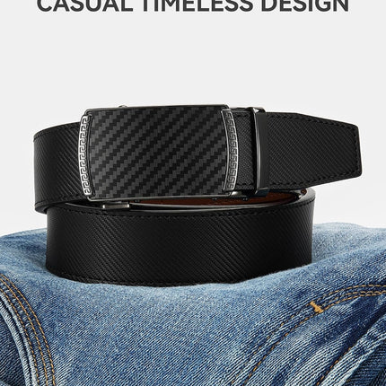 Mens Belt Leather Ratchet Belt - Customizable Fit, Effortless Style (35Mm)