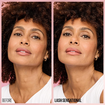 Maybelline Lash Sensational Washable Mascara – Lengthening & Volumizing Mascara for a Full Fan Effect, Blackest Black, 1 Count