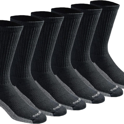 Men'S Dri-Tech Essential Moisture Control Crew Socks, Available in M-XXL (6, 12 Pairs)