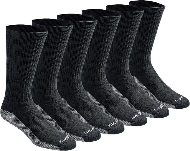 Men'S Dri-Tech Essential Moisture Control Crew Socks, Available in M-XXL (6, 12 Pairs)