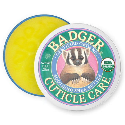 Cuticle Cream, Deep Hydration for Dry, Cracked Cuticles & Hangnails, 100% Organic Cuticle Balm with Rich Shea Butter for Strong, Healthy Nails, Non-Greasy Cuticle Oil, .75Oz Tin