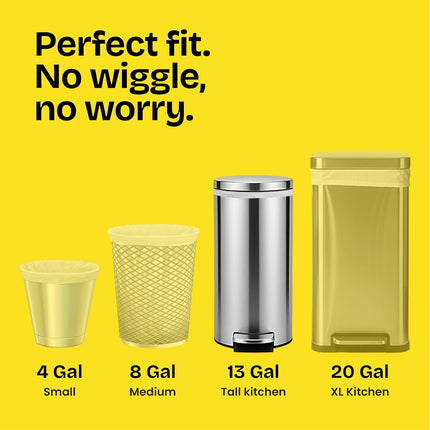 Forceflex Kitchen Trash Bags, Rip and Tear Resistant, Gain Original Scented Tall Garbage Bags, Odor Control, Febreze Freshness, 13 Gallon, 140 Count