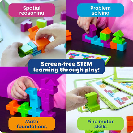 STEM Explorers Brainometry - 3D Puzzle Games for Kids, Kids Travel Games, Brain Teaser Puzzles, Pattern Memory Game, Brain Game Toys, Classroom Toys, 5 Year Old Boy and Girl Gifts
