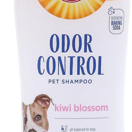 Deodorizing Dog Shampoo with Baking Soda for Odor Control, Tearless Moisturizing Formula for Sensitive Skin, Fresh Kiwi Blossom Scent, Safe for Dogs and Puppies, 20 Fl Oz