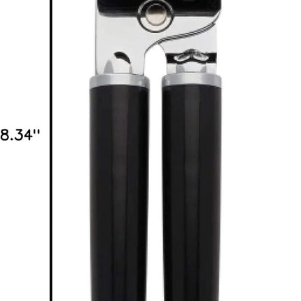 Kitchenaid Classic Multifunction Can Opener and Bottle Opener Easy to Use, Razor Sharp Stainless Steel Cutting Wheel, Soft Ergonomic Handles, Black