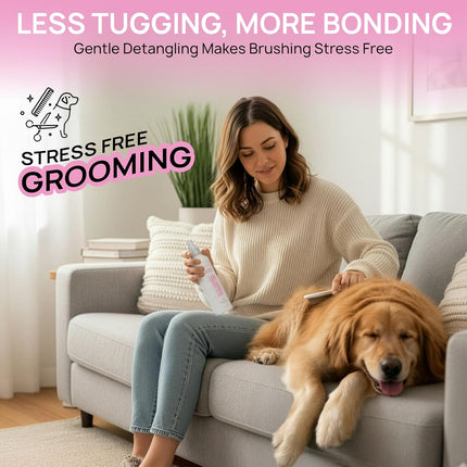 for Dogs Silk Therapy Detangling and Shine Protecting Spray, Ph Balanced Leave-In Mist with Silk and Vitamins for Dematting, Paraben-Free, All Coats and Breeds, 8 Fl Oz