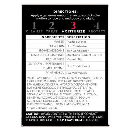 Face Moisturizer, Regenerist Micro-Sculpting Cream for Women, Fragrance-Free - Anti-Aging, Anti-Wrinkle, Firming Skin Care - Triple Collagen Cream, Peptide, Hyaluronic Acid, Niacinamide, 1.7Oz