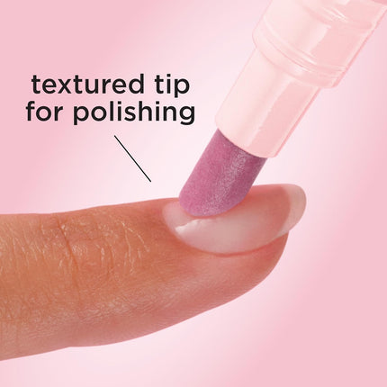 Push & Buff 2-In-1 Cuticle Care Treatment Pen | Exfoliates, Polishes and Smooths Cuticles | Textured Tip for Instant Results | Easy, Mess-Free Nail Care on the Go