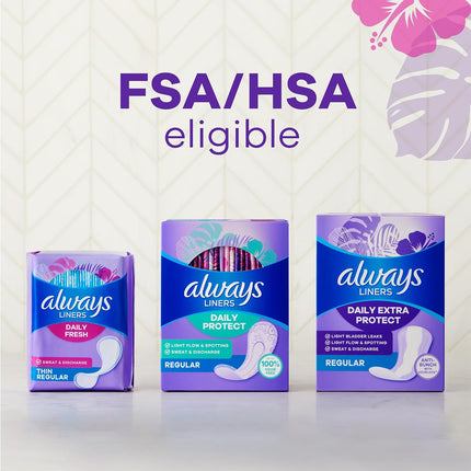 Panty Liners for Women Thin No Feel Protection Daily Liners, Regular, Unscented, 162 Count