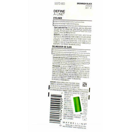 Maybelline New York Define-A-Line Eyeliner, Brownish Black, 0.01 Fl. Oz.