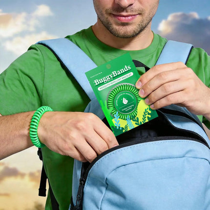 12 Pack Mosquito Repellent Bracelets for Adults & Kids, Individually Wrapped, DEET Free, Natural and Waterproof Band