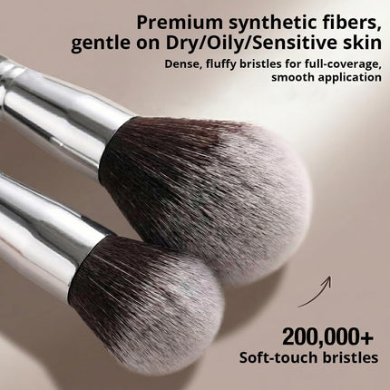 Makeup Brushes Set, Professional Foundation Eyeshadow Concealer Blush Powder Bronzer Applicator, 2 Blender Sponge with Beauty Paper Case