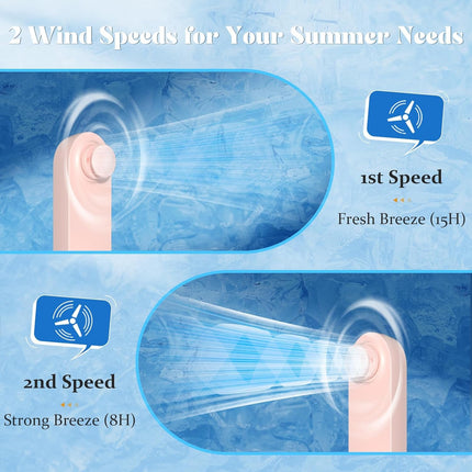 Portable Handheld Fan, 2 in 1 Mini Hand Fan, Battery Operated [8-15 Working Hours], USB Rechargeable Personal Foldable Fan for Indoor, Small Pocket Fans Travel Essentials for Outdoor (Pink)