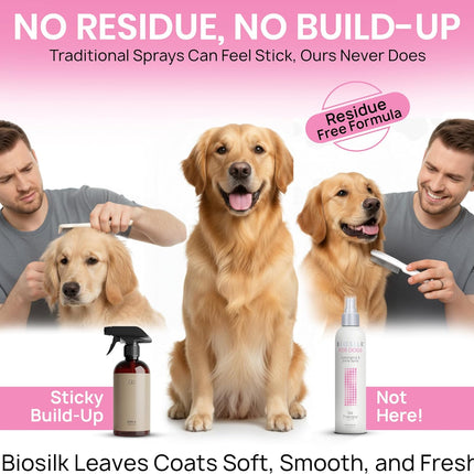 for Dogs Silk Therapy Detangling and Shine Protecting Spray, Ph Balanced Leave-In Mist with Silk and Vitamins for Dematting, Paraben-Free, All Coats and Breeds, 8 Fl Oz