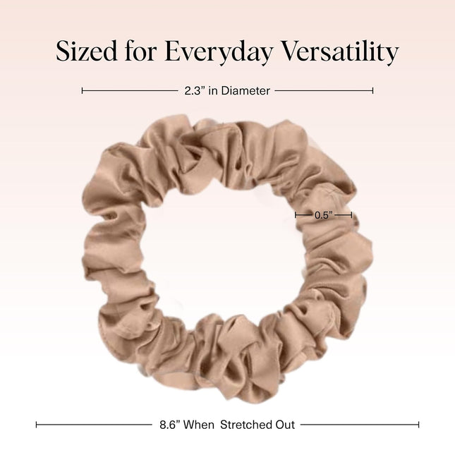 Kitsch Ultra-Petite Satin Scrunchies for Women - No Crease, Frizz-Free Sleep | Softer than Silk Scrunchies Gentle on Hair Scrunchies for All Hair Types | Stylish Hair Accessories - Eucalyptus, 6Pcs