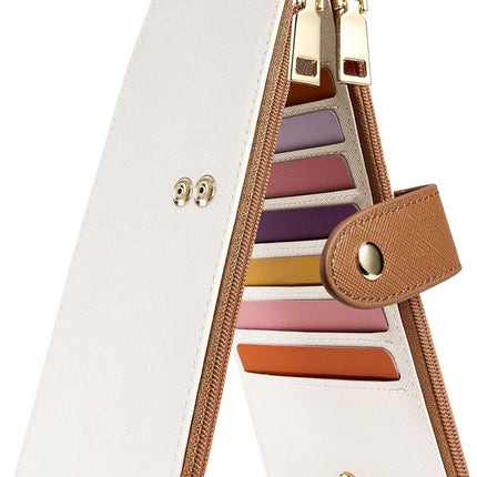 RFID Wallet Women Bifold Multi Card Wallet Case with Zipper Pocke Credit Card Holder for Women