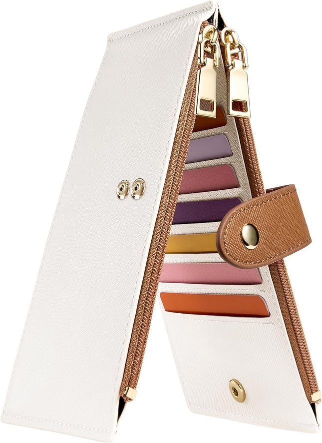 RFID Wallet Women Bifold Multi Card Wallet Case with Zipper Pocke Credit Card Holder for Women