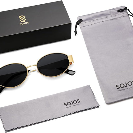 Retro Oval Sunglasses for Women Trendy Classic Shades UV400 Protection SJ1256