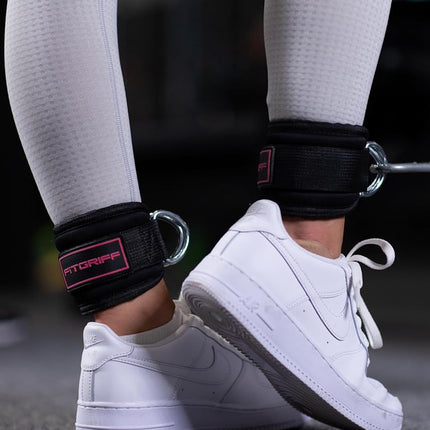 ® Ankle Straps V3 for Cable Machine (2 Pieces) - Gym Workout Equipment - Leg Pulley Attachment, Kickback Straps