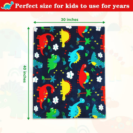 Toddler Blanket for Boys and Girls, Plush and Thick Dinosaur Blanket Birthday Gifts for Toddler and Baby (Dinosaur, 30X40 Inches)