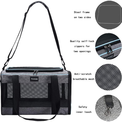 17.5X11X11 Inches Cat, Dog Carrier for Pets up to 16 Lbs, Soft-Sided Cat Bag Animal Carriers Travel Puppy Carry as a Toy of Fabric Pet Home
