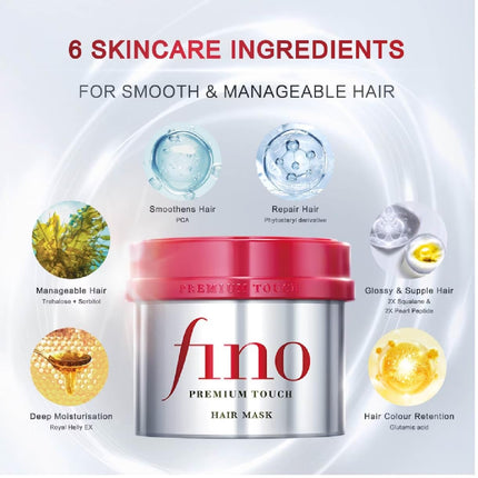 Fino Premium Touch Hair Mask, 180G / 8.11 Ounce by Ode