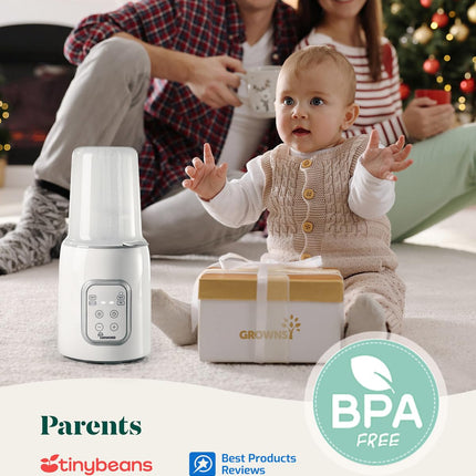 Bottle Warmer,  8-In-1 Fast Baby Bottle Warmer with Timer, Safe for Breastmilk Nutrients, Accurate Temperature Control, with Defrost, Sterili-Zing, Keep Warm, Heats Baby Food & Bottles