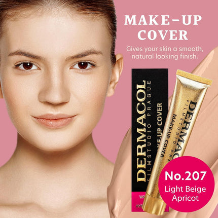 - Full Coverage Matte Foundation with SPF 30, Waterproof Foundation for Oily Skin, Acne, & under Eye Bags, Long-Lasting Makeup, 30G - Shade 207