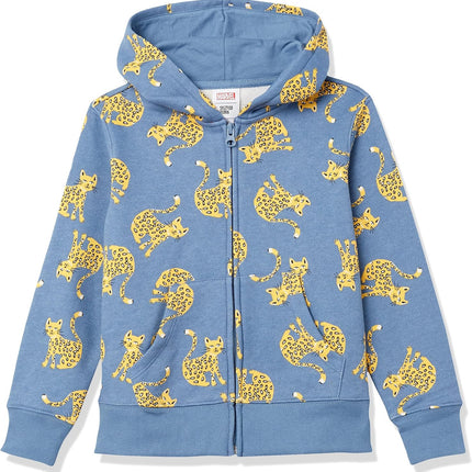 Girls and Toddlers' Fleece Zip-Up Hooded Sweatshirt with Lined Hood and Rib Knit Detail