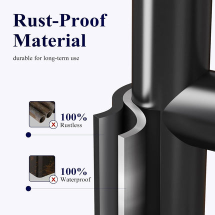 Toilet Paper Holder Free Standing – Rustproof Metal Toilet Paper Stand for 4 Rolls with Anti-Slip Base and Shelf for Phone & Small Items, Bathroom Organizers and Storage, Medium, Black