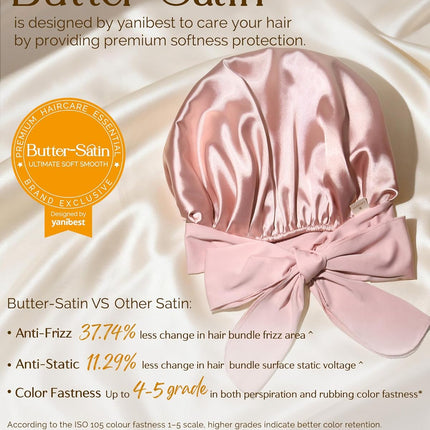 Adjustable Silk Bonnet for Sleeping Women Double Layer Satin Bonnet Reduce Friction Prevent Frizz Curly Hair