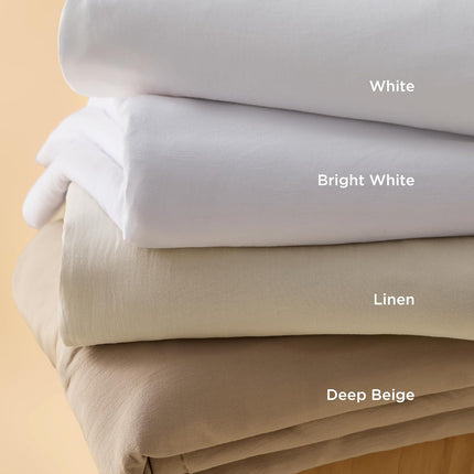Bedsure White Duvet Cover Queen Size - 3 Pieces Prewashed Cotton-Like Polyester Extra Soft Bedding Set, Includes 1 Duvet Cover 90X90 Inches with Zipper Closure & 2 Pillow Shams, Comforter Not Included