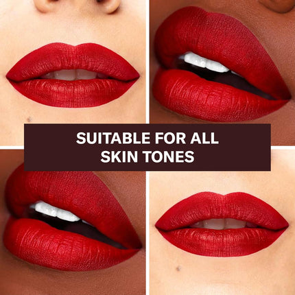 - Nonstop Liquid Matte Lipstick, Bawse Lady (Blue Red) - High Pigment - One Swipe - Long Lasting - Jojoba Oil, Vitamin E - Vegan, Gluten Free, Cruelty Free - Makeup & Cosmetics - .24 Fl Oz