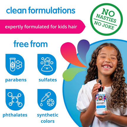 Socozy Detangler Leave-In Conditioner Spray for Kids Hair, Fruity-Tutti, 8 Fl Oz (Pack of 1)
