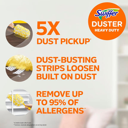 Dusters Heavy Duty Multi-Surface Duster Refills for Cleaning, Unscented, 11 Count