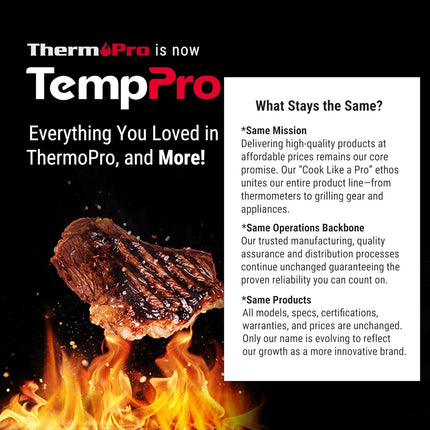 TP03B Digital Meat Thermometer for Cooking, Instant Read Thermometer with Backlight, Kitchen Food Thermometer for Grill Smoker BBQ Oil Deep Fry Candy Bread Coffee (Previously Thermopro)