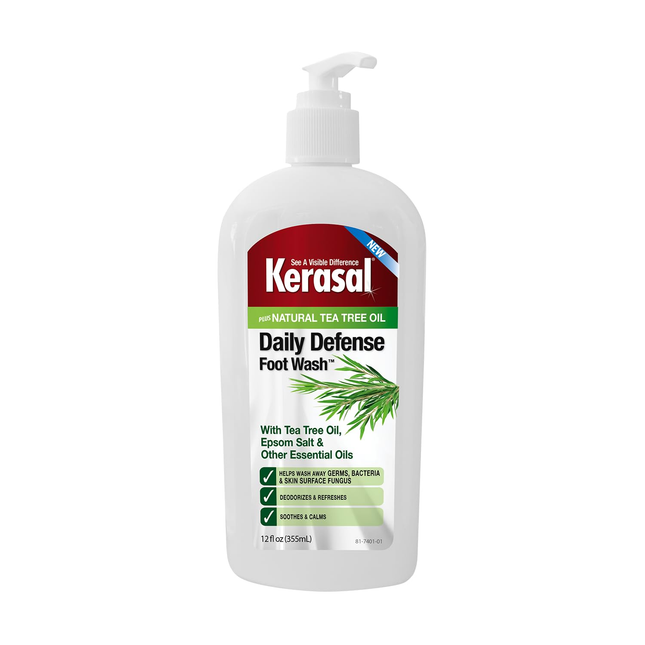 Kerasal Daily Defense Foot Wash – Refreshing Daily Foot Cleanser for Foot Care 12oz